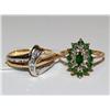 Image 1 : Diamonds Two Tone Ring & Columbian Emerald Cluster