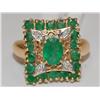 Image 1 : AAA Columbian Emerald & Diamonds Vintage Cluster