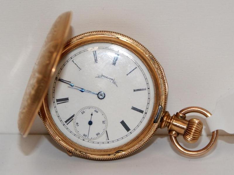 1800's Elgin Natl. Watch Co. Pocket Watch Hand Eng