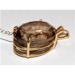 20.00Ctw Smokey Quartz Hand Made Ladies Pendant