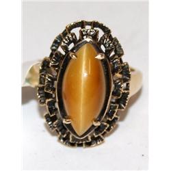 AAA Tiger Eye Vintage Hand Made Ladies Ring