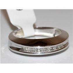 8 Diamonds Hand Made Men's Wedding Band