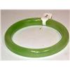 Image 1 : AAA Green Jade Hand Carved Ladies Bangle