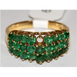 AAA Columbian Emerald Cocktail Ladies Ring