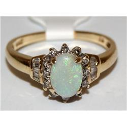 AAA Australian Opal & Diamonds Ladies Ring
