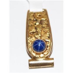 AAA Star Sapphire & Gold Nuggets Jewelry Piece
