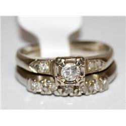 Diamonds Vintage Platinum Band & White Gold Ladies