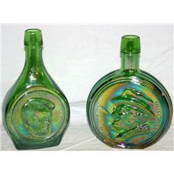 Lot of 2 Iridescent Bottles