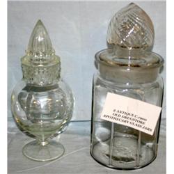 2 Antique 1900's Drugstore Apothecary Jars