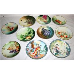 Lot of Bavarian and Asian Hand Painted Plates