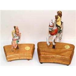 2 American Carousel's Music With Porcelain