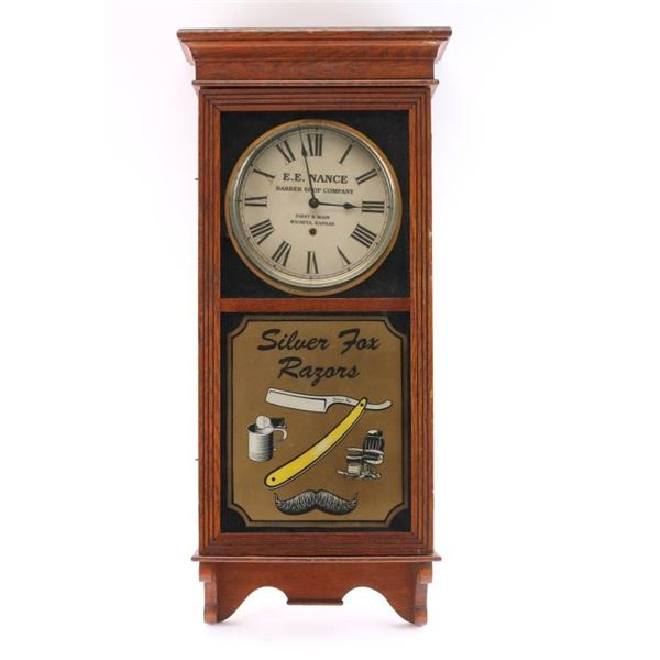 Oak Wall Clock Advertiser.