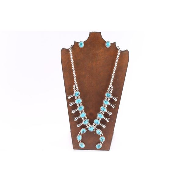 Navajo Squash Blossom & Earrings.