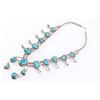 Image 2 : Sterling & Turquoise Squash Blossom Necklace.