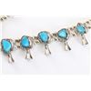 Image 4 : Sterling & Turquoise Squash Blossom Necklace.