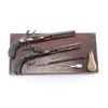 Image 5 : Pair of Original Flintlock Dueling Pistols. 52-54c