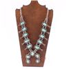 Image 1 : Navajo Light Blue Turquoise Squash Blossom.