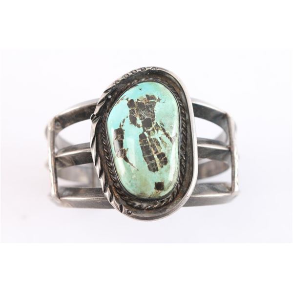 Old Pawn Navajo Turquoise Cuff.