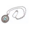 Image 1 : Navajo Two-Sided Pendant & Chain.