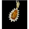 Image 2 : Beautiful Imperial Topaz and Diamond Pendant