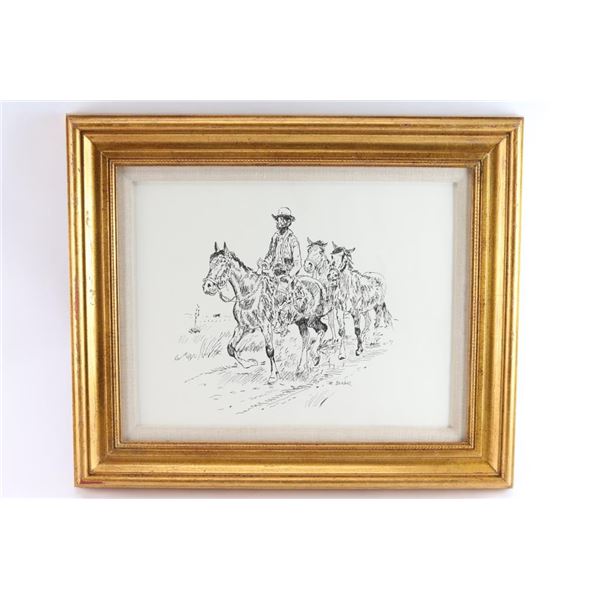 Joe Beeler Original Pen & Ink Artwork.