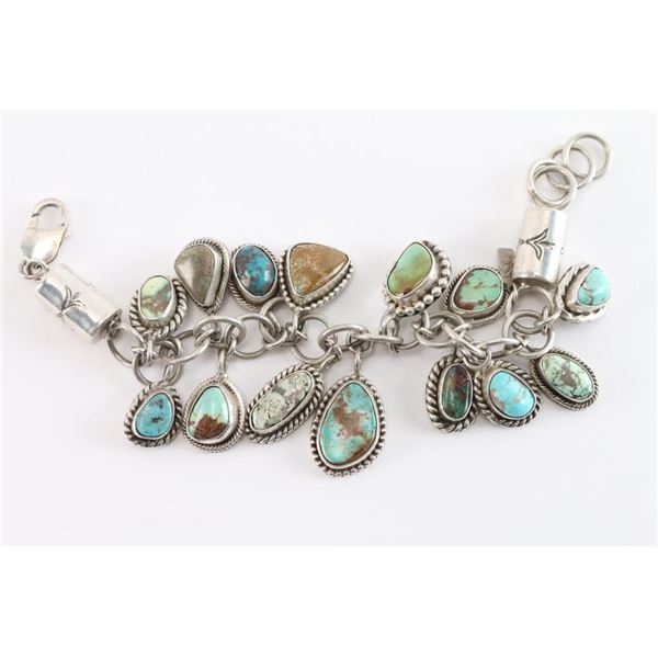 Kerah Tsosie Turquoise Charm Bracelent.