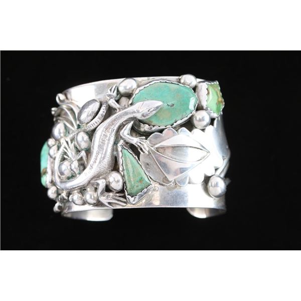 Stunning Turquoise & Sterling Cuff.