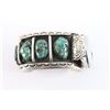 Image 1 : Sterling & Turquoise Watchband Cuff.