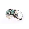 Image 2 : Sterling & Turquoise Watchband Cuff.
