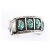 Image 4 : Sterling & Turquoise Watchband Cuff.