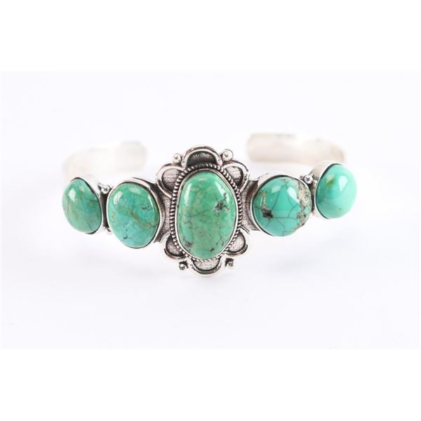 Navajo Green Turquoise Cuff.