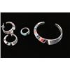 Image 4 : Lonn Parker Sterling Cuff, Earrings & Ring.