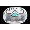 Image 1 : Sterling Silver & Turquoise Belt Buckle.