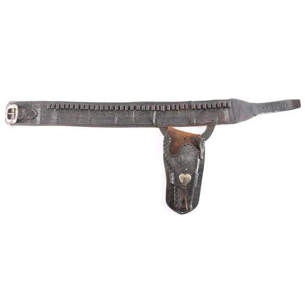 Carved & Tooled Leather Holster/Belt.