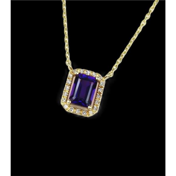 Lovely Amethyst and Diamond Pendant