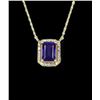 Image 2 : Lovely Amethyst and Diamond Pendant