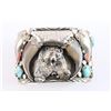 Image 1 : Navajo Sterling Bear Claw Cuff.
