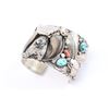 Image 2 : Navajo Sterling Bear Claw Cuff.