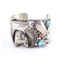 Image 3 : Navajo Sterling Bear Claw Cuff.