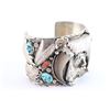Image 4 : Navajo Sterling Bear Claw Cuff.