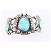 Image 1 : Large Turquoise 3 Stone Cuff.