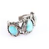 Image 2 : Large Turquoise 3 Stone Cuff.