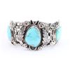 Image 3 : Large Turquoise 3 Stone Cuff.