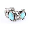 Image 4 : Large Turquoise 3 Stone Cuff.