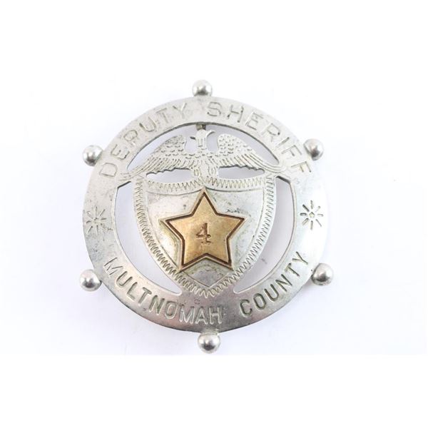 Multnomah County Deputy Sheriff Badge.