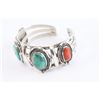 Image 3 : Navajo Turquoise & Coral Cuff.