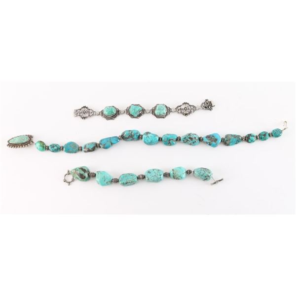 Turquoise Jewelry Lot.