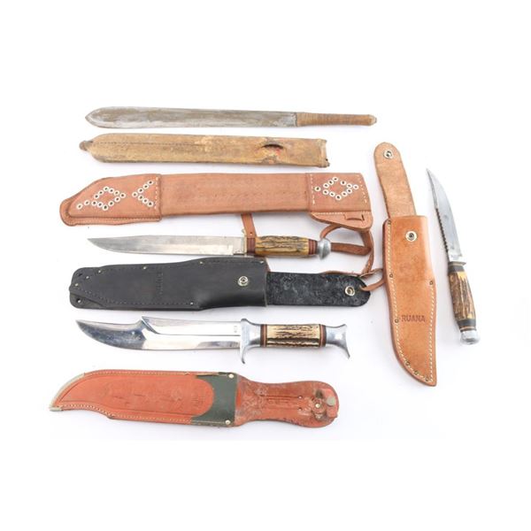 Lot of 4 Hunting Knives