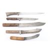 Image 2 : Lot of 5 Steel Butcher Knives