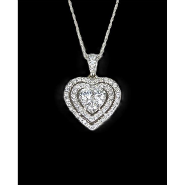 Dazzling Heart Shaped Diamond Pendant